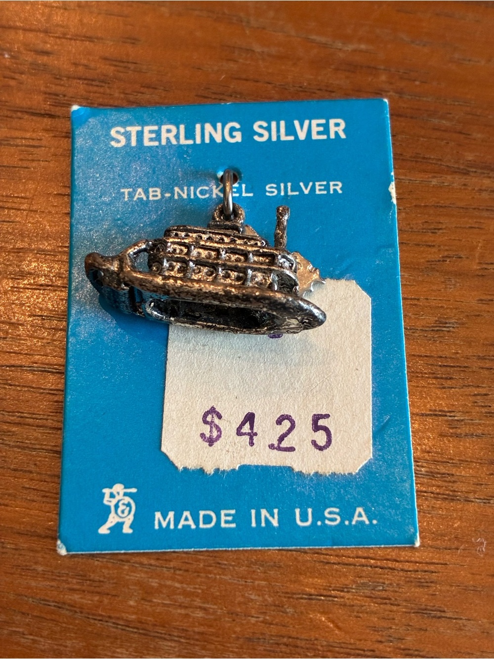 New Orleans Steamboat Sterling Charm